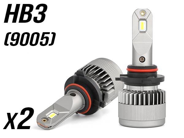 Pack 2 Ampoules led phare ventilées HB3 9005 Antierreur ODB 6000K E9