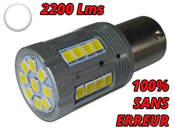 Ampoule P21W LED Série Ghost avec anti erreur ODB Ultra Puissant