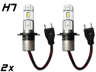 Pack 2 Mini Ampoules led phare haute puissance H7 Homologation E9