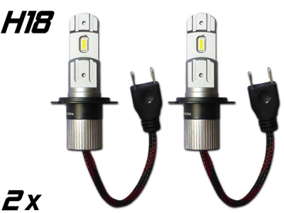 Pack 2 Mini Ampoules led phare haute puissance H18 Homologation E9