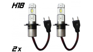 Pack 2 Mini Ampoules led phare haute puissance H18 Homologation E9