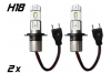 Pack 2 Mini Ampoules led phare haute puissance H18 Homologation E9