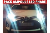 Pack Ampoules Led Phares HIR2 9012 Homologuées pour Toyota Yaris 3