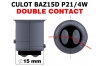 Ampoule Led P21/4W-BAZ15D Ventilée - 54 Leds - Ultra Puissante - Rouge - CANBUS