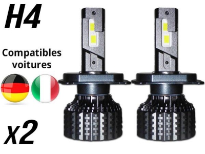 Pack 2 Ampoules led phare Haute puissance H4 Sans Erreur ODB