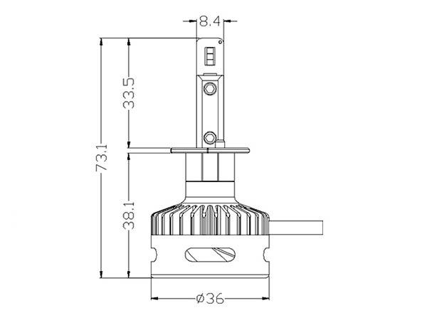 Kit Ampoules Led Taille Mini - H1 - Longue Portée