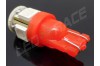 Ampoule Led T10 - culot W5W - 5 leds smd 5050 - Rouge