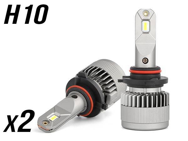 Pack 2 Ampoules led phare ventilées H10 Antierreur ODB 6000K E9