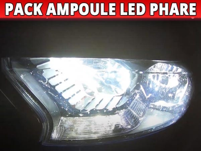 Pack led phare croisement route pourFord Ranger III ph3 (2018-20)