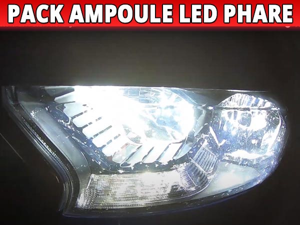 Pack Ampoules LED Phare pour Ford Ranger III ph3 (2018-20) - Homologation  E9+