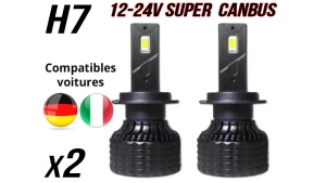 Pack 2 Ampoules led phare ventilées H7 - Super Canbus
