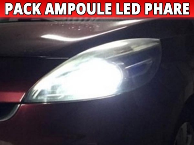 Pack led phare croisement route pour Renault Scenic 3