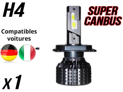 Pack 2 Ampoules led phare Haute puissance H4 - Homologuées E9 - Sans Erreur ODB