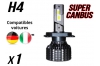 Pack 2 Ampoules led phare Haute puissance H4 - Homologuées E9 - Sans Erreur ODB