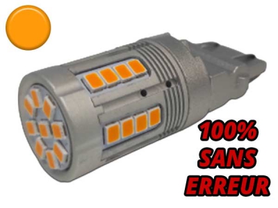  Ampoule Led P27/7W 3157 - 33 SMD 2835 - Orange - CANBUS