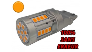 Ampoule Led P27/7W 3157 - 33 SMD 2835 - Orange - CANBUS