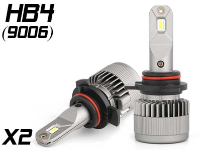 Pack 2 Mini Ampoules led phare haute puissance HB4 9006 Ventilées sans erreur ODB homologuee e9