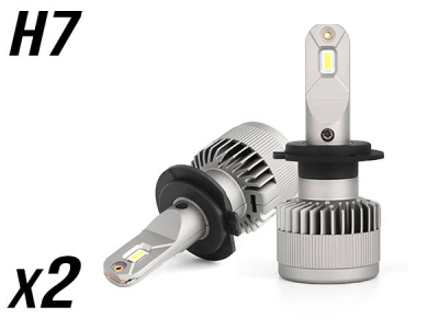 Pack 2 Ampoules led phare ventilées H7 - Anti-erreur ODB - 6000K