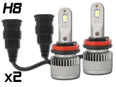 Pack 2 Mini Ampoules led phare haute puissance H8 Ventilées sans erreur ODB 