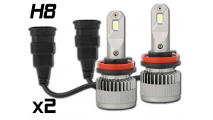 Pack 2 Ampoules led phare haute puissance H8 Ventilées sans erreur ODB