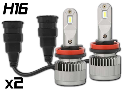 Pack 2 Mini Ampoules led phare haute puissance H16 (type japonais) Ventilées sans erreur ODB 