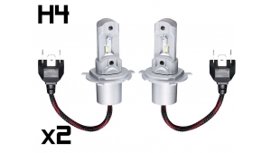 Mini Ampoule led phare H4 Double Intensité - câble- Homologation E9