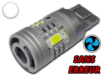 Ampoule Led W21/5W / 7443 4 SMD 3570 Ventilée- Orange - CANBUS