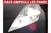 Pack led phare croisement/route pour Nissan leaf