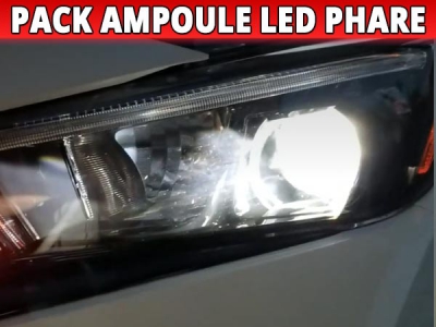 Pack led phare croisement/route pour Nissan Leaf 2 (2017-)