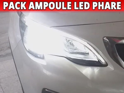 Pack led phare croisement route pour Peugeot 3008 2