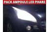 Pack led phare croisement route pour Peugeot 3008 (2009-16)