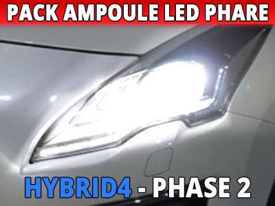 Pack led phare croisement route pour Peugeot 3008 Phase 2 (2013-16)