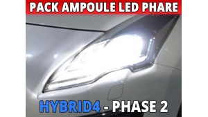Pack Ampoules LED Phares pour Peugeot 3008 Hybrid4 Phase 2 (2013-16) Homologation E9