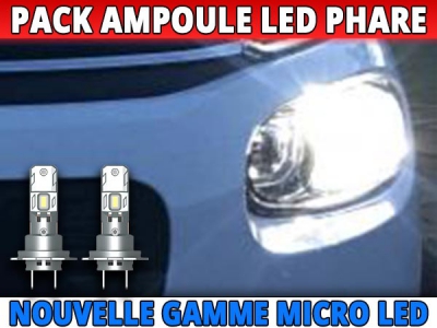 Pack led phare croisement route pour Citroen C3 III (2016-)