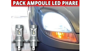 Pack 2 Ampoules LED Phare H4 Double Intensité pour Renault Kangoo 1