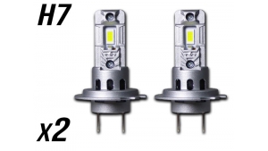 Pack 2 Micro Ampoules led phare haute puissance H7 Ventilées