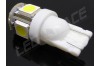Ampoule led T10 - culot W5W - 5 leds smd 5050 - Blanc