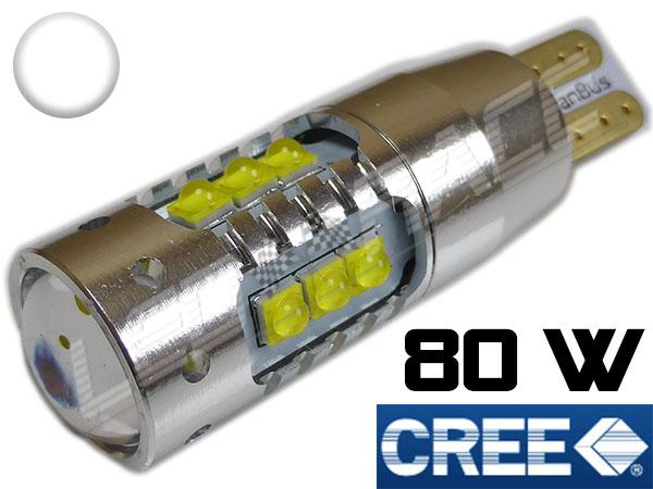 Ampoule Led T15 - W16W - 80 watts - leds cree - blanc 6000k