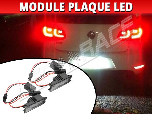 VW Golf 7 : Éclairage LED plaque d'immatriculation module anti