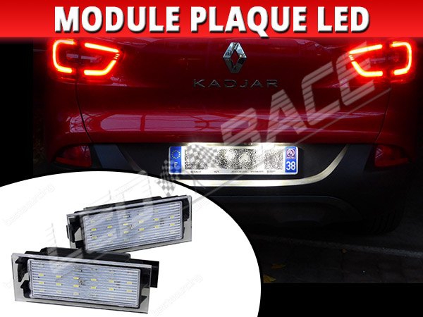 Pack modules led plaque arrière pour Renault Clio 3 Phase 2 Blanc Pur