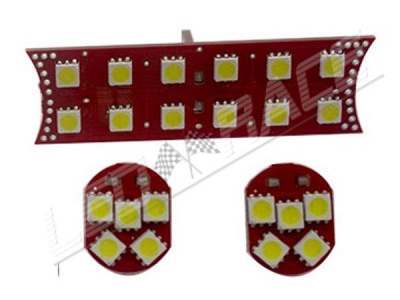 Plafonnier led 3 pièces - 22 leds smd 5050 - BMW e90- Blanc