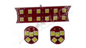 Plafonnier led 3 pièces - 22 leds smd 5050 - BMW - Blanc