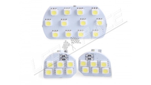 Plafonnier led 3 pièces - 24 leds smd 5050 - PEUGEOT CITROEN - Blanc 6000K