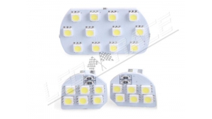 Plafonnier led 3 pièces - 24 leds smd 5050 - PEUGEOT CITROEN - Blanc 6000K