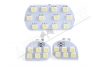 Plafonnier led 3 pièces - 24 leds smd 5050 - PEUGEOT - Blanc