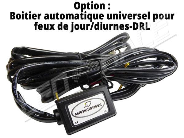 Pack feux de jour led DRL Universels - 2x6 watts - Blanc 6000K - IP68