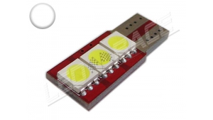 Ampoule Led T10 - culot W5W - 3 leds smd 5050 - SIDE 3 - Blanc