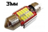 Navette led 31mm - C3W - 10 Leds smd 4014 - radiateur - Blanc 6000K