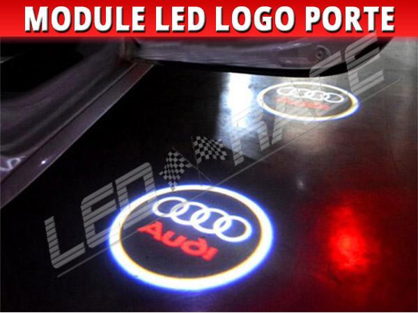  4 Pièces LED Lumière de Projecteur de Voiture pour Audi, Eclairage  Porte Logo pour A1/A3/A4/A5/A6/Q3/Q5/Q7/A7/A8/R8/TT, Lumière de Porte de  Voiture
