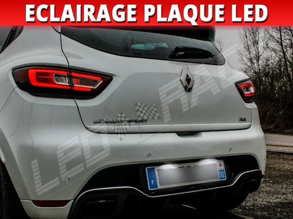 Pack modules led plaque arrière pour Renault Clio 4 Blanc 6000K